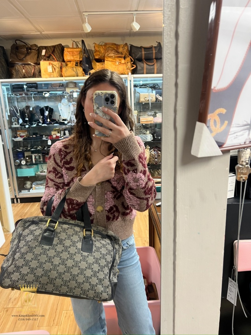 Celine fabric canvas Boston travel bag - Picture 7 of 16